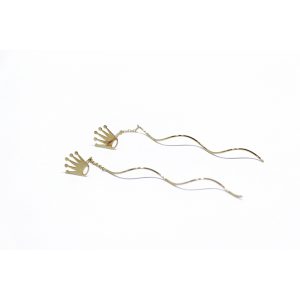 گوشواره طلا طرح پیچ تاج