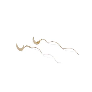 گوشواره طلا طرح پیچ ماه