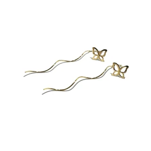 گوشواره طلا طرح پیچ پروانه ویتال