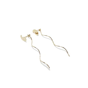 گوشواره طلا مینیمال پیچ ترنج