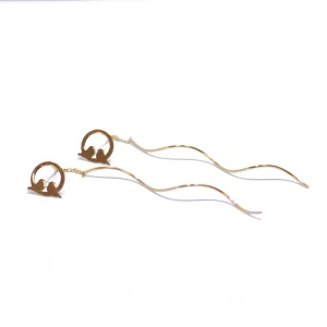 گوشواره مینیمال طرح پیچ کبوتر