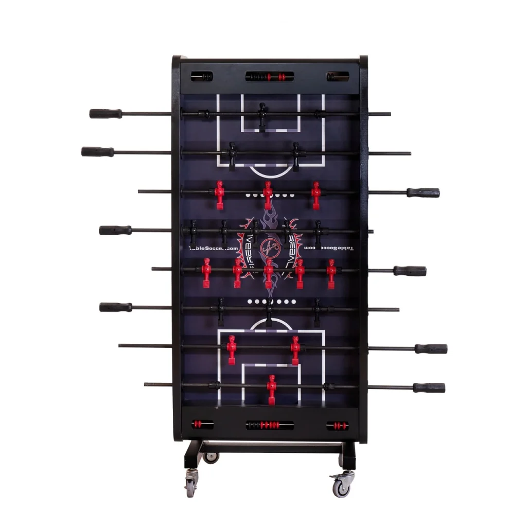 فوتبال دستی چرخدار تاشو طرح فایربال(تمام MDF) ایستاده