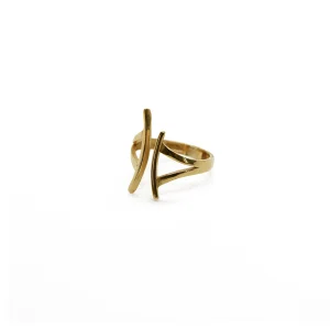 انگشتر طلا مینیمال طرح تراد