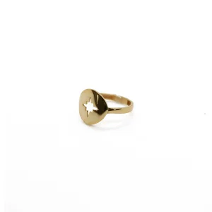 انگشتر طلا مینیمال طرح شهاب