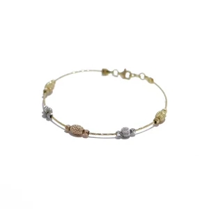 دستبند بنگل طلا طرح ال برنادو فیکس تراش سوئیسی