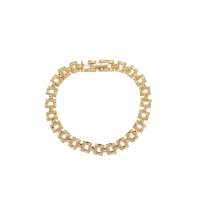 دستبند رولکس سه ردیف تراش طلایی