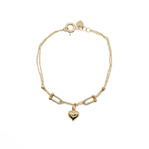 دستبند طلا سری ترکیبی طرح تیفانی لاو (کم اجرت)