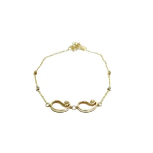 دستبند طلا سری نازنین طرح دو ترنج