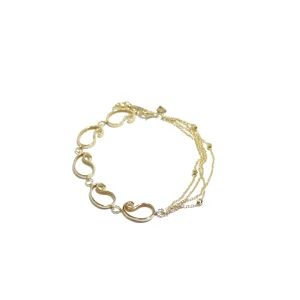 دستبند طلا سری نازنین طرح پنج ترنج