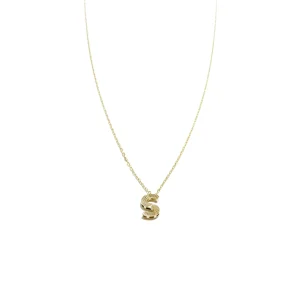 گردنبند طلا تراش حروف انگلیسی حرف S
