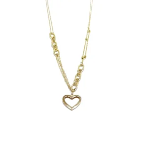 گردنبند طلا سری مدوسا طرح قلب مهر 2