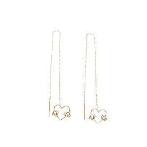 گوشواره طلا بخیه ای سری دلبر طرح پروانه آگوست