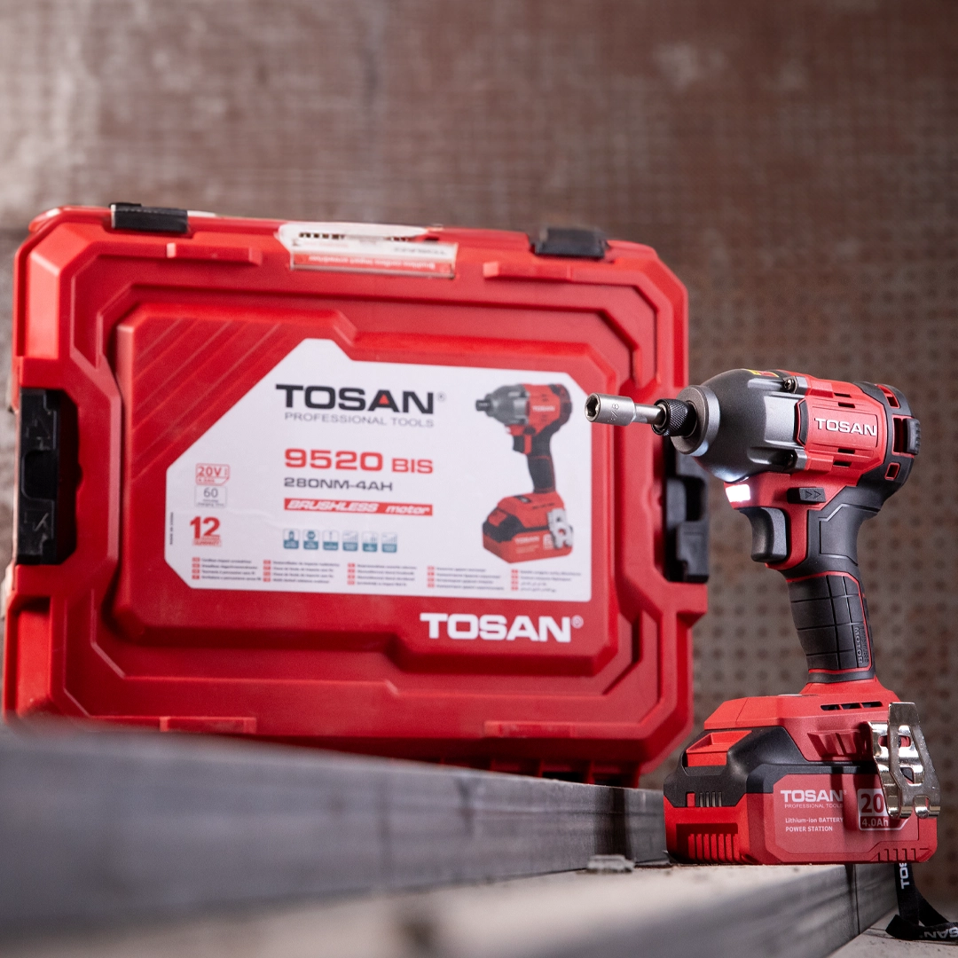 پیچ گوشتی شارژی ضربه ای براشلس 20 ولت مدل 9520BIS