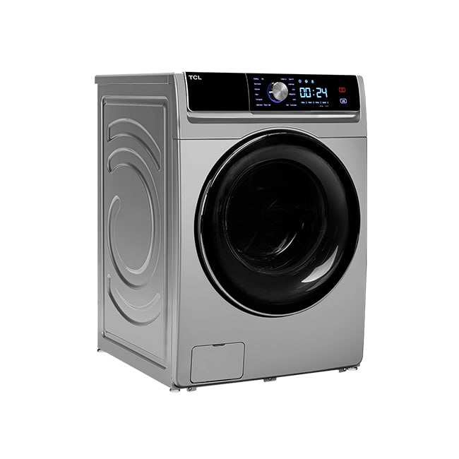 ماشین لباسشویی تی سی ال مدل K104-ASI ظرفیت 10 کیلوگرم نقره ای