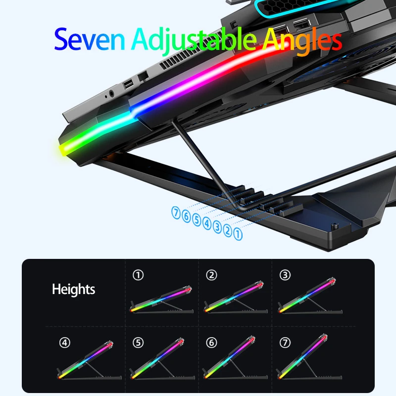 پایه خنک کننده لپ‌تاپ کول کلد مدل k44-RGB