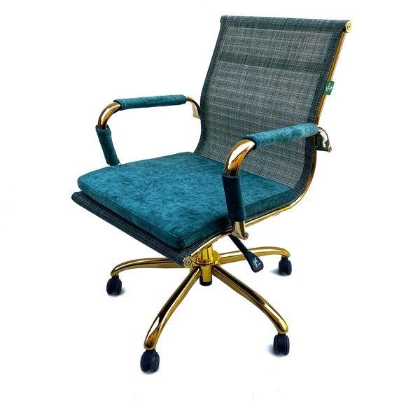 صندلی کارمندی مشکی طلایی مدل 2016B