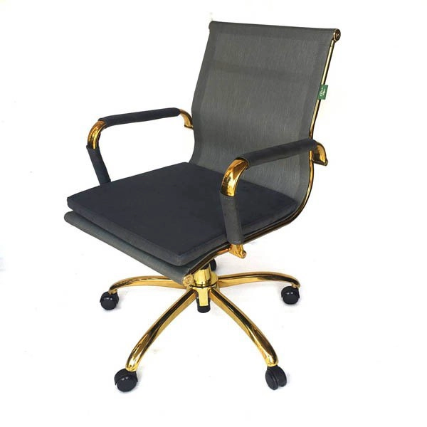 صندلی کارمندی مشکی طلایی مدل 2016B