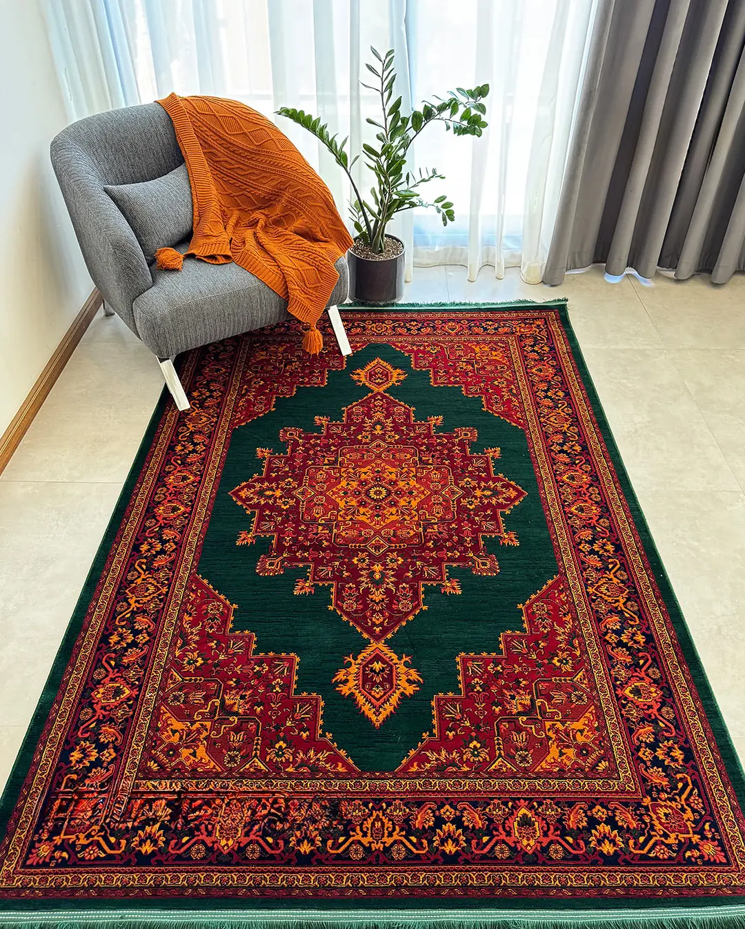 فرش 700 شانه آکریلیک کد 703 سبز