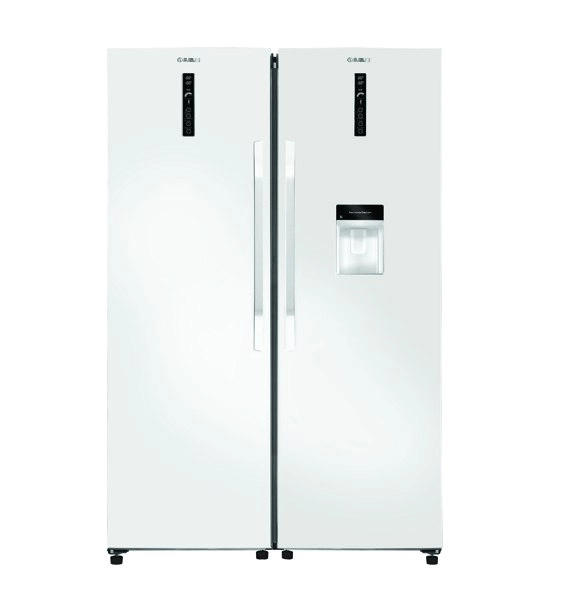 یخچال فریزر دوقلو سوزوکی مدل FOG330ICEDSIR-I/ROG373DSIR سفید یخساز اتوماتیک داخلی آبریز دار