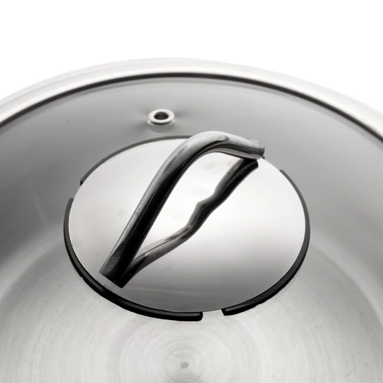 درب تابه استیل تک دسته سایز 20 کد 4114