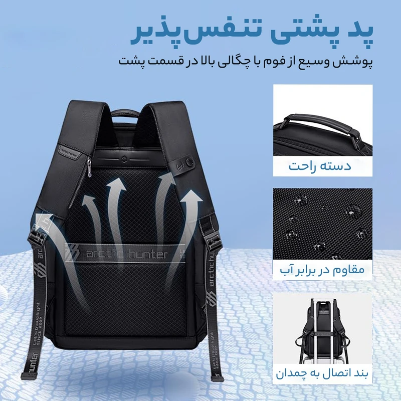 کوله پشتی لپ‌تاپ آرتیک هانتر مناسب برای تا 15.6 اینچ مدل B00492