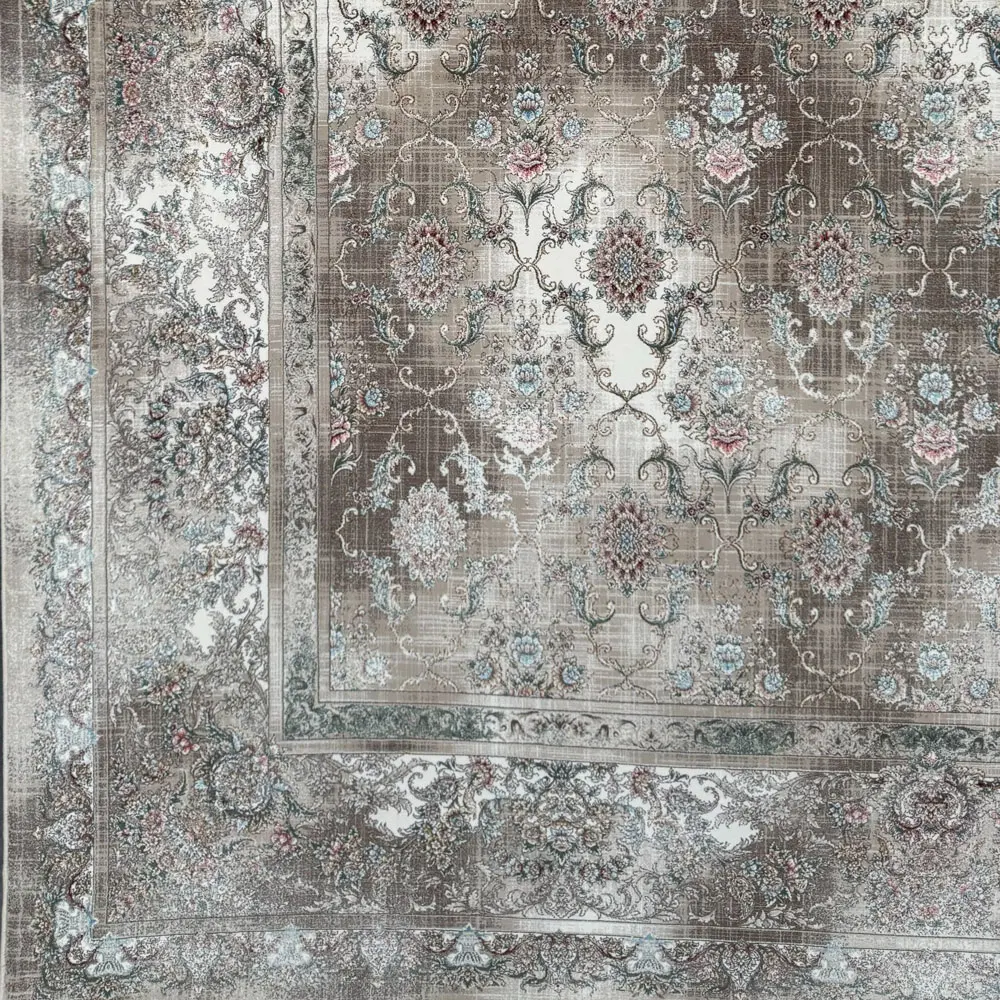 فرش 1200 شانه اکرلیک طرح 5042 زمینه کرم