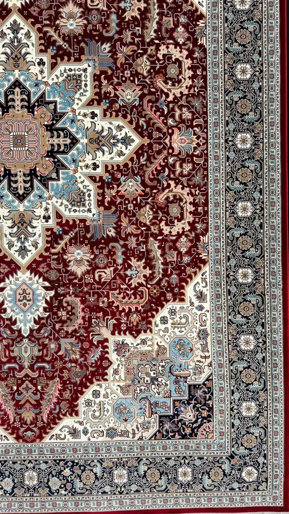 فرش 1200 شانه اکرلیک طرح هریس زمینه لاکی