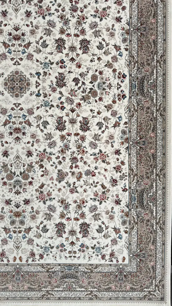 فرش 1200 شانه اکرلیک طرح کیمیای سعادت زمینه کرم