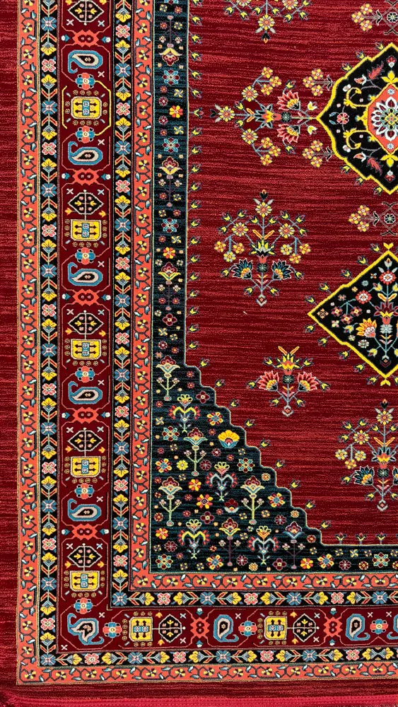 فرش 700 شانه اکرلیک طرح سایه زمینه لاکی