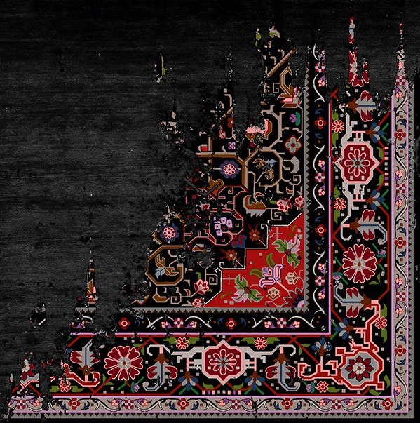 فرش ماشینی مربع هانوکس طرح گرال کد HAN.103.1