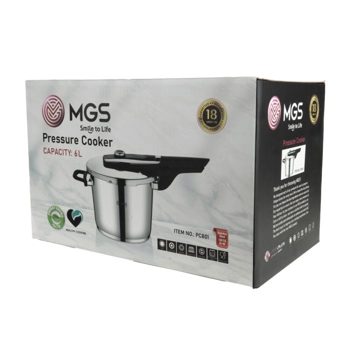 زودپز 6 لیتری تک دسته MGS کد PC801
