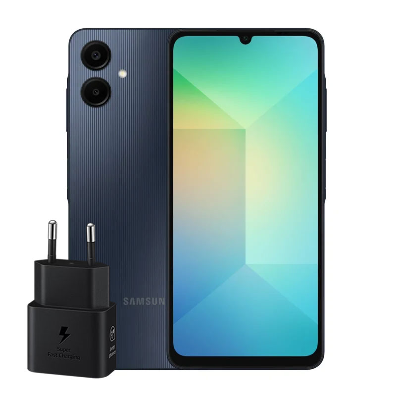 گوشی موبایل سامسونگ Galaxy A06 ظرفیت 64 گیگابایت رم 4 گیگابایت - به همراه شارژر 25 وات سامسونگ