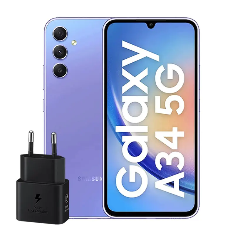 گوشی موبایل سامسونگ Galaxy A34 5G - به همراه شارژر 25 وات سامسونگ