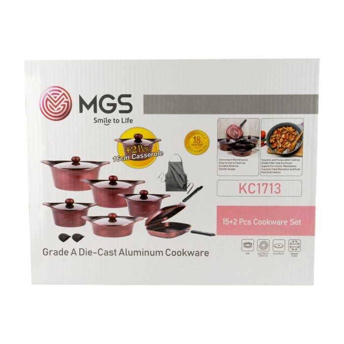 سرویس قابلمه 15 + 2 پارچه گرانیت ام جی اس طرح کره ای C