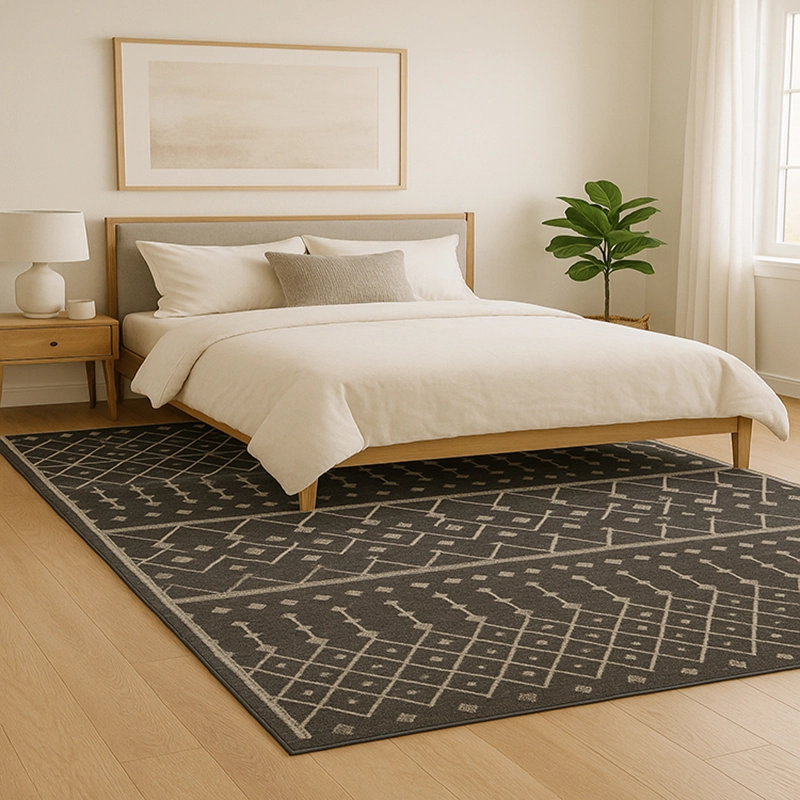 فرش ماشینی مینیمال هانوکس طرح ناسور کد HANM.005.1-1