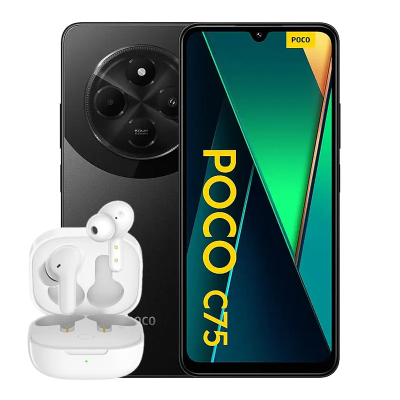 گوشی موبایل شیائومی Poco C75 - به همراه هندزفری QCY T13