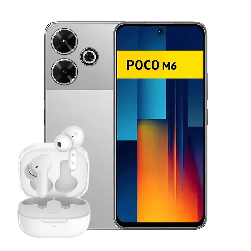 گوشی موبایل پوکو مدل M6 4G - به همراه T13 - نقره ای