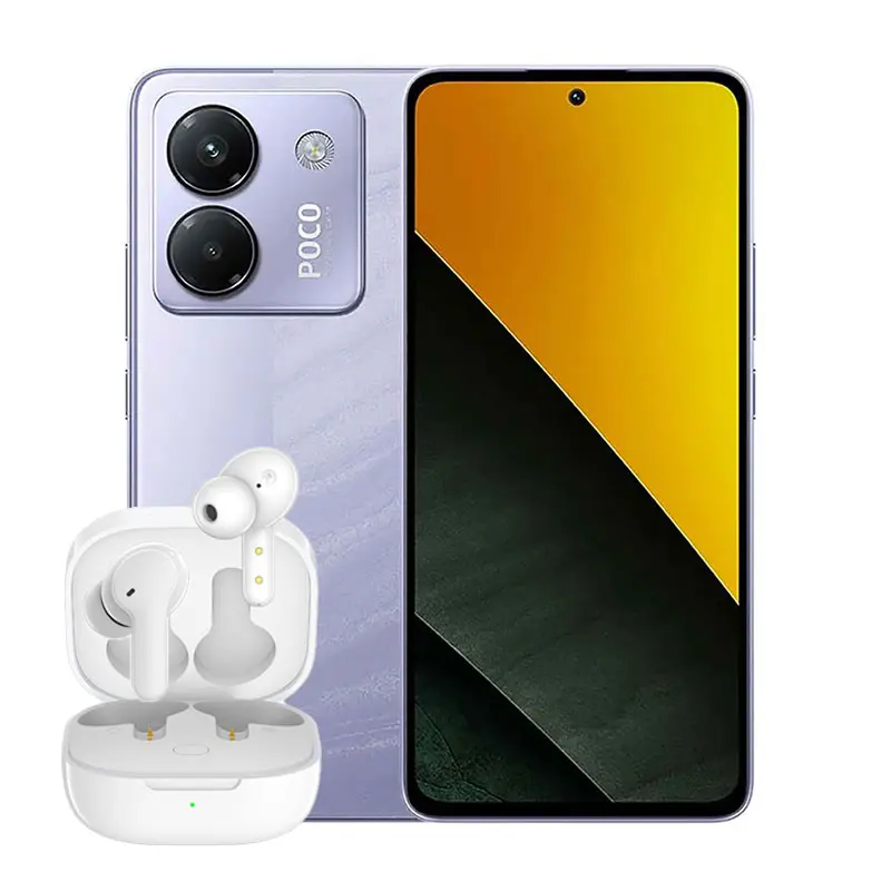 گوشی موبایل پوکو M7 Pro - به همراه هندزفری QCY T13 بنفش