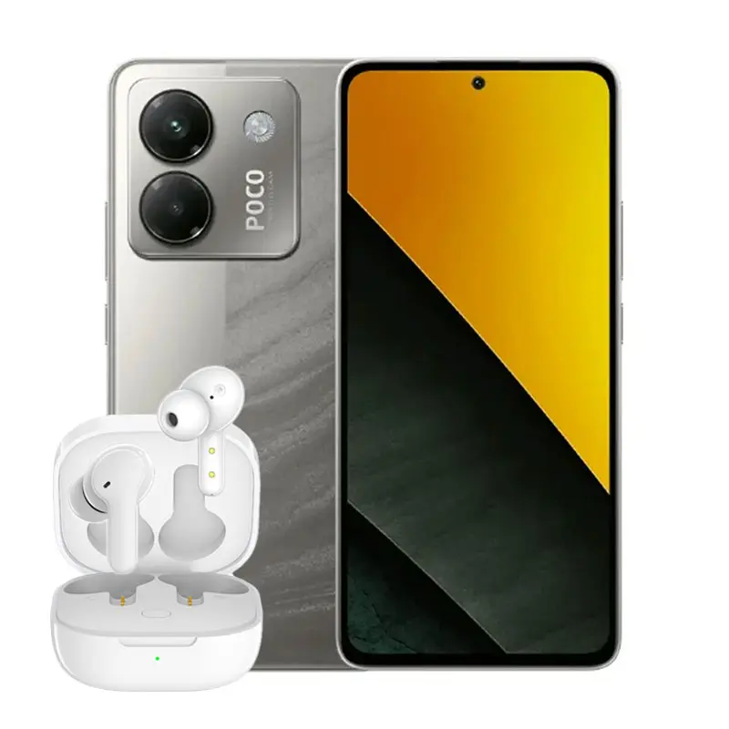 گوشی موبایل پوکو M7 Pro - به همراه هندزفری QCY T13 نقره ای