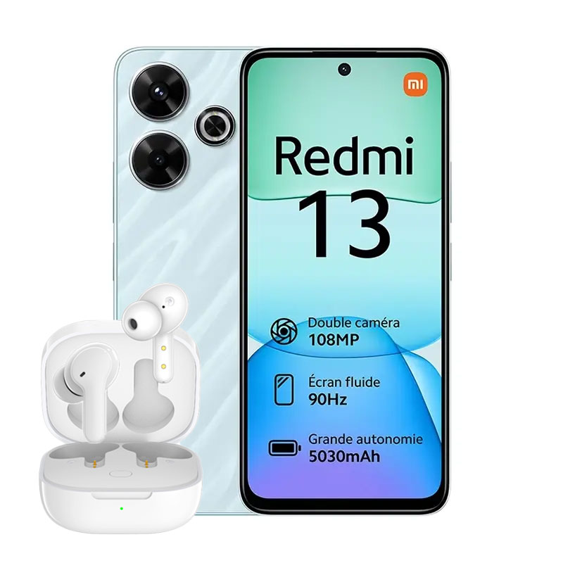 گوشی موبایل شیائومی Redmi 13 4G - به همراه هندزفری QCY T13