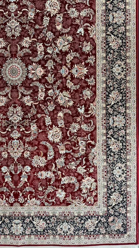 فرش 1200 شانه اکرلیک طرح آوا زمینه لاکی