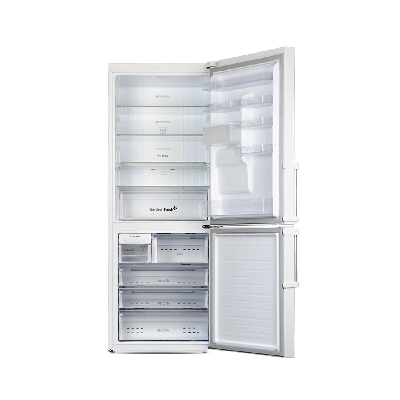 یخچال فریزر زیرووات مدل ZB۴۹XW (N۲) سفید (کابین ساده و درب متالیک)