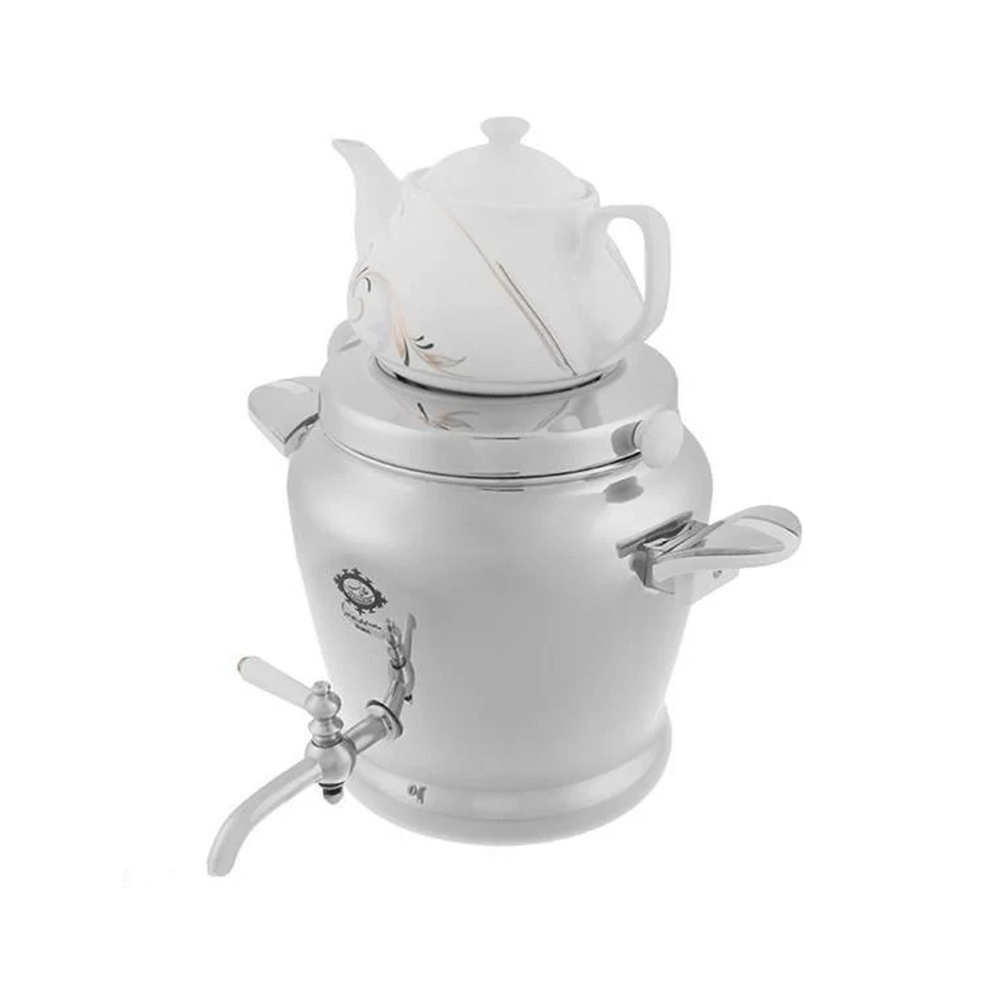 سماور و قوری روگازی عالی نسب مدل ارغوان 5 لیتر