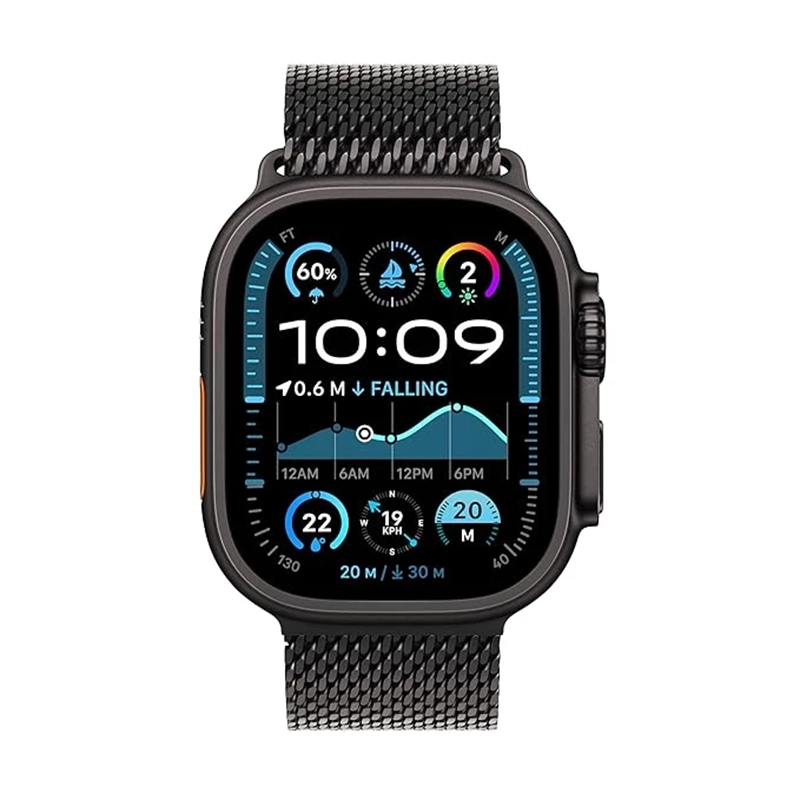 ساعت هوشمند اپل مدل Ultra 2 Black Titanium Case Milanese Loop 49mm-1