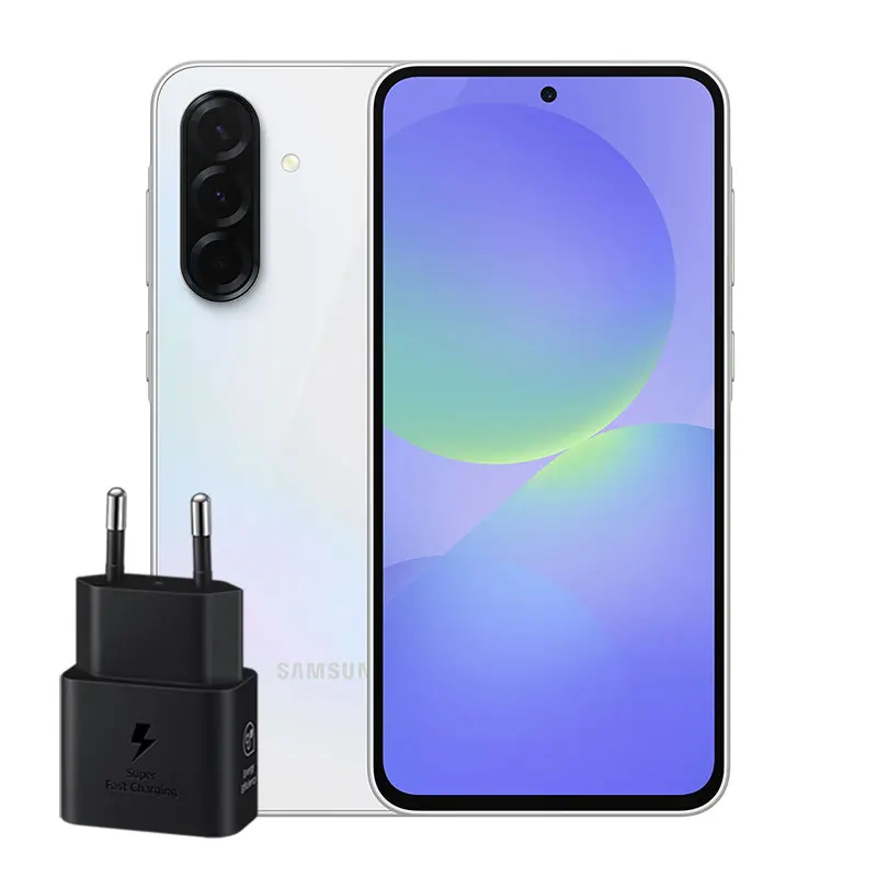 گوشی موبايل سامسونگ Galaxy A36 سفید - به همراه شارژر 25 وات سامسونگ