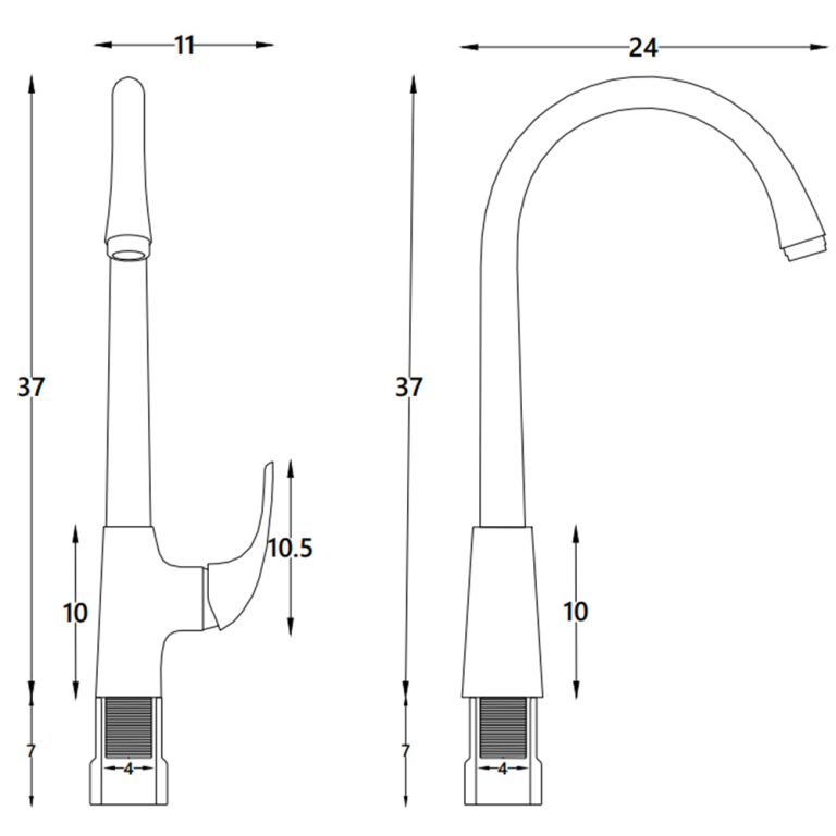 شیر ظرفشویی کسری مدل هیرمند