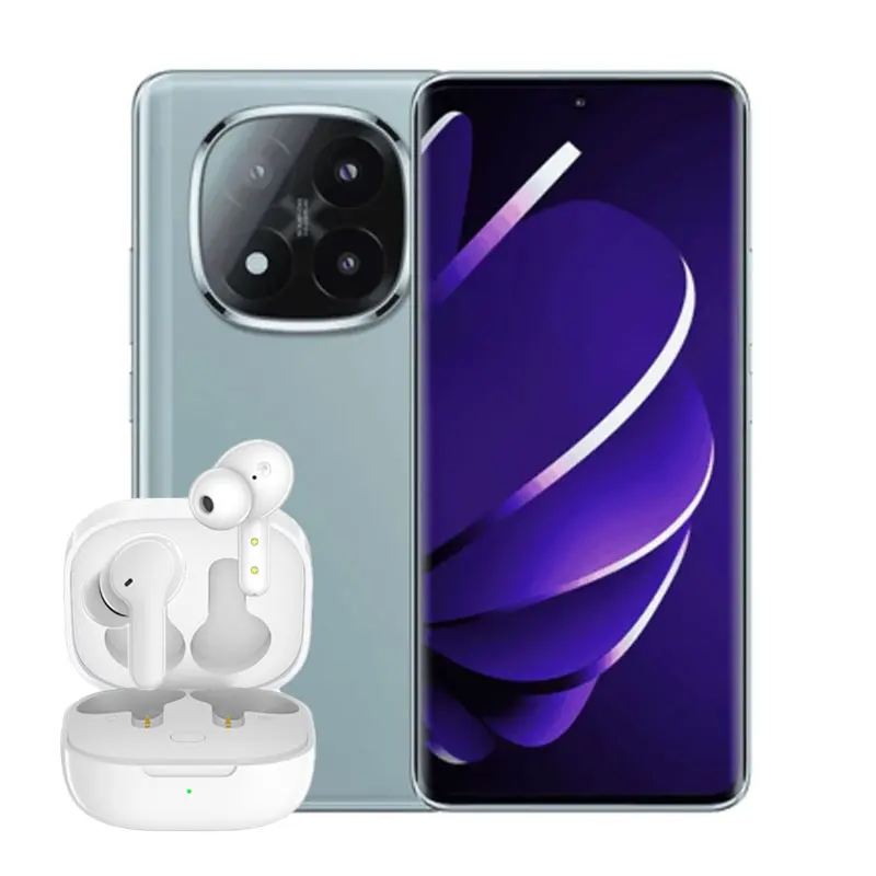 گوشی موبایل شیائومی Redmi Note 14 Pro Plus 5G آبی - به همراه هندزفری QCY T13