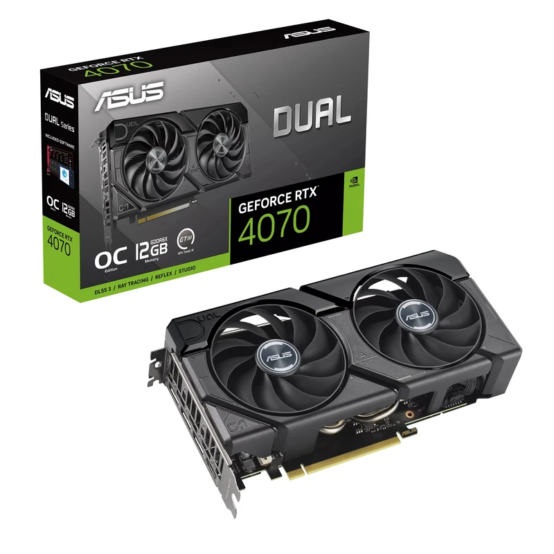 کارت گرافیک ایسوس مدل Dual GeForce RTX 4070 EVO OC Edition 12GB GDDR6X