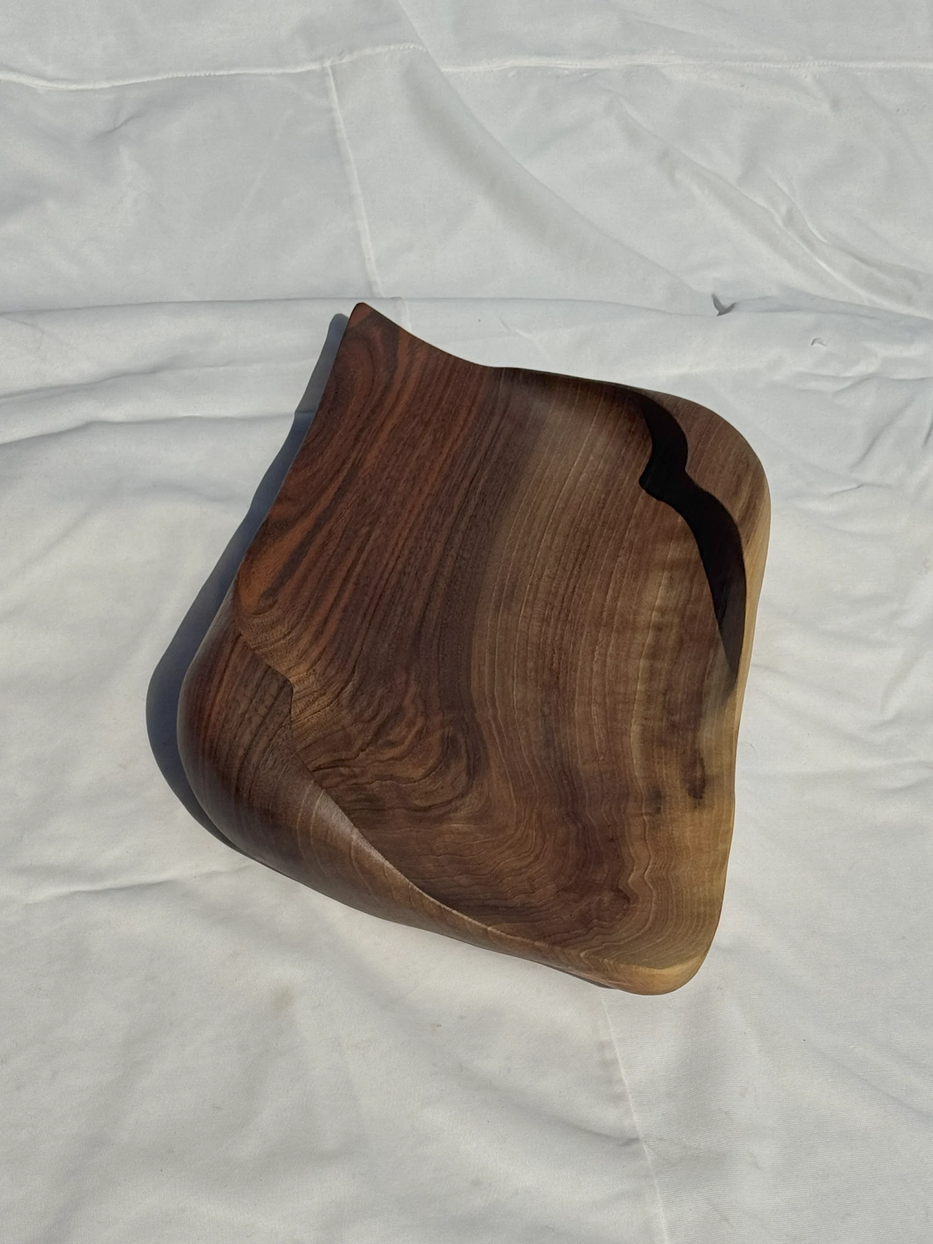 میوه خوری چوبی دست ساز کیو وود کد 3014 چوب گردو طبیعی