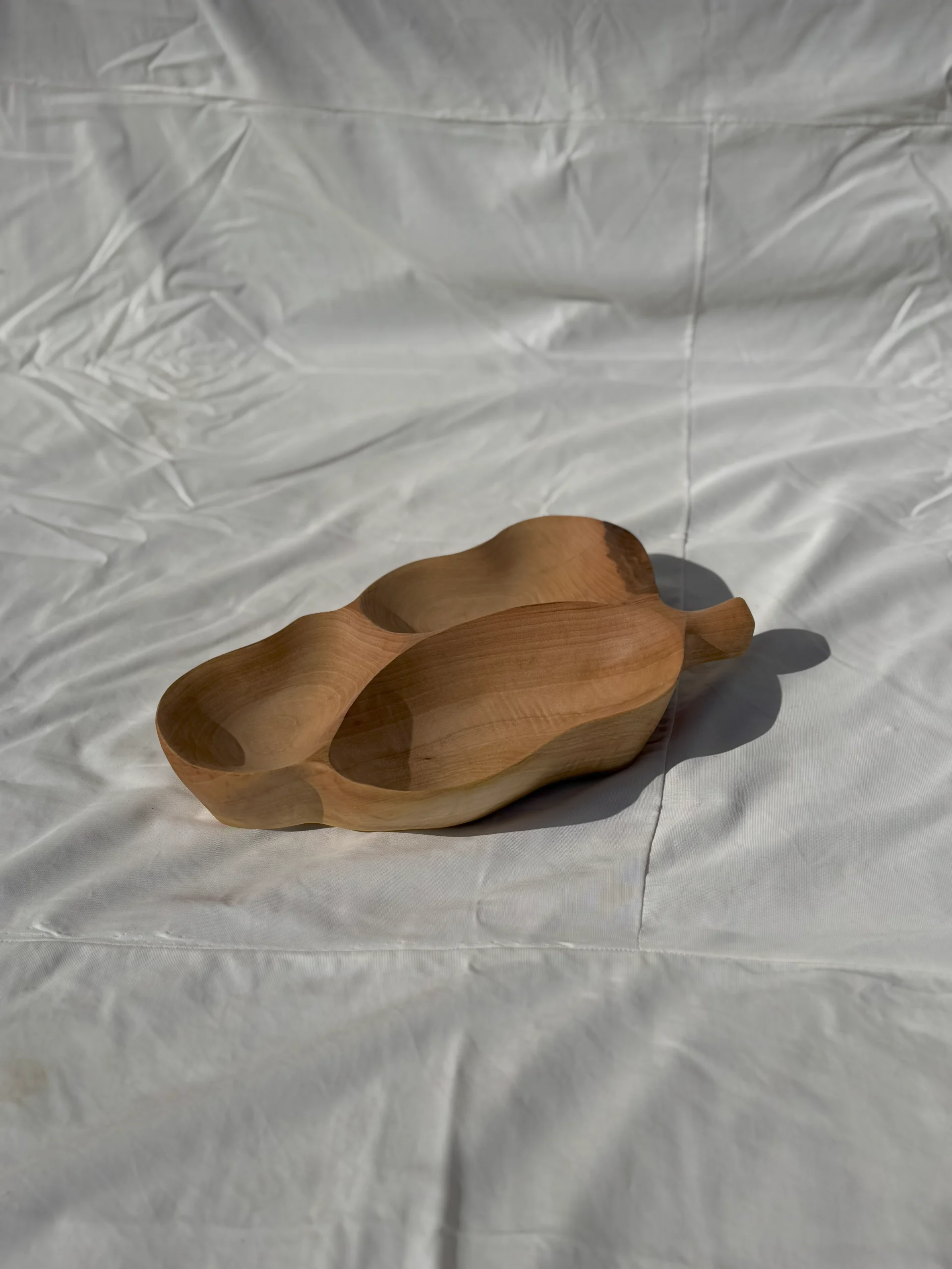 میوه خوری چوبی دست ساز کیو وود کد 3010 چوب گردو طبیعی